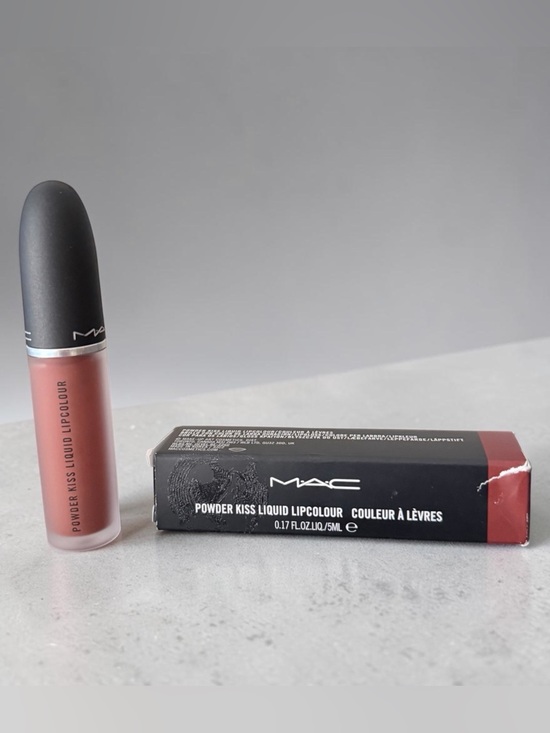 MAC Cosmetics Other - MAC Cosmetics Powder Kiss Liquid Lipcolour - Over the Taupe